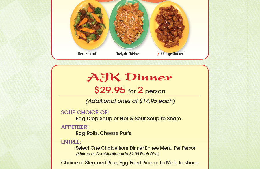 AJK Dinner Special